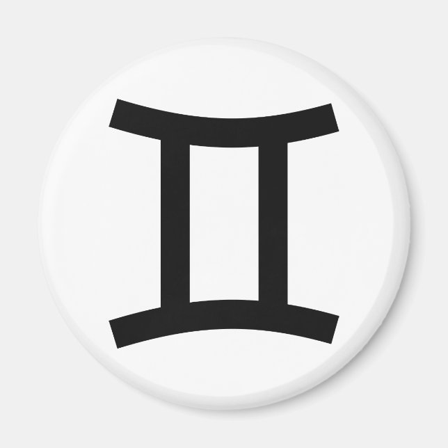 Gemini Zodiac Signikon Magnet (Vorne)