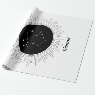 Gemini Zodiac Signs Leinwand   Großartige Dekorati Geschenkpapier