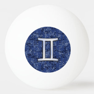 Gemini Zodiac-Symbol für die digitale Navy-Blue-C Tischtennisball