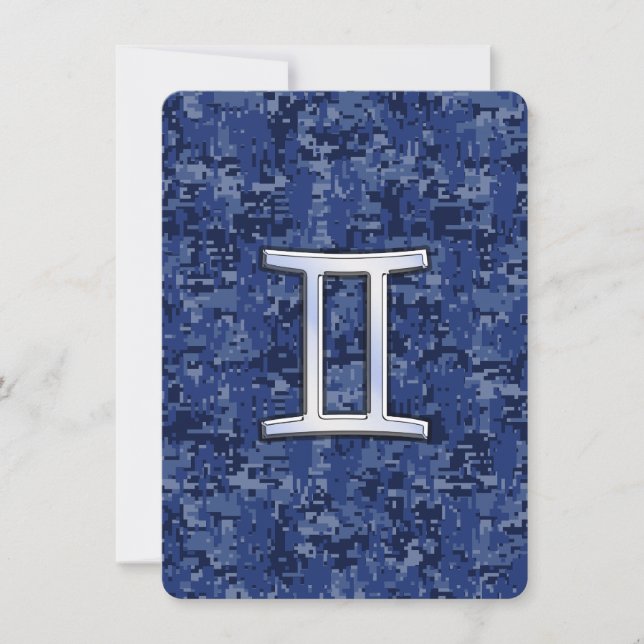 Gemini Zodiac-Symbol für die digitale Navy-Blue-Ca (Vorderseite)