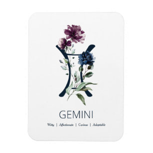 Gemini Zodiac Symbol Magnet