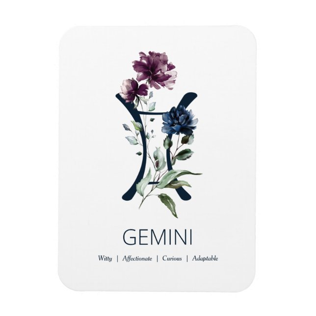 Gemini Zodiac Symbol Magnet (Vertikal)