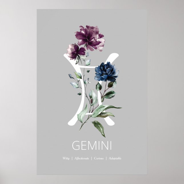 Gemini Zodiac Symbol Poster (Vorne)