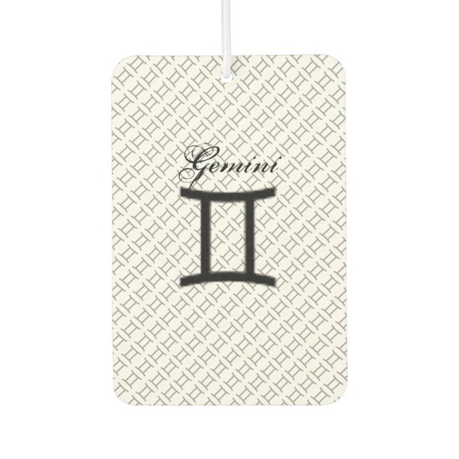 Gemini Zodiac Symbol Standard von Kenneth Yoncich Autolufterfrischer (Vorderseite)