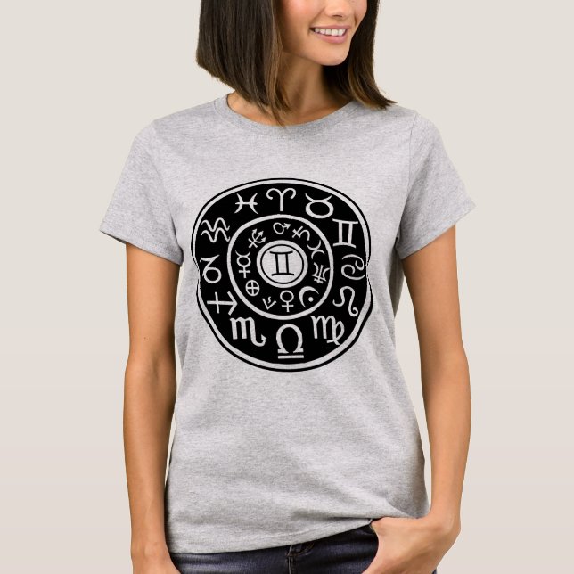 Gemini Zodiac T-Shirt (Vorderseite)
