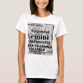 Gemini Zodiac Word Cloud Inspiration T-Shirt