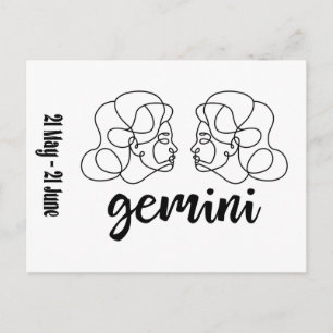 Gemini, Zodiac-Zeichen Postkarte