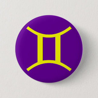 GEMINI, ZODIACAL SIGN BUTTON