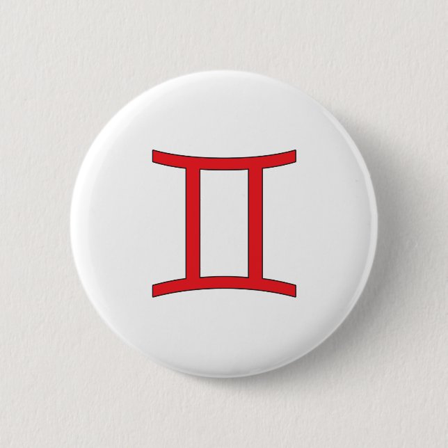 Gemini, Zodiaksymbol, Horoskop Button (Vorderseite)