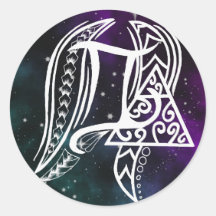 Gemini-Zodiaksymbol mit Stammesterkunst