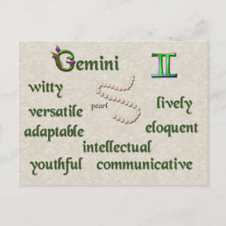 Gemini zodiale Merkmale Postkarte
