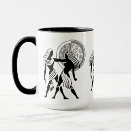 Gemini-Zwillinge griechischen Stils Zodiac Chart Tasse