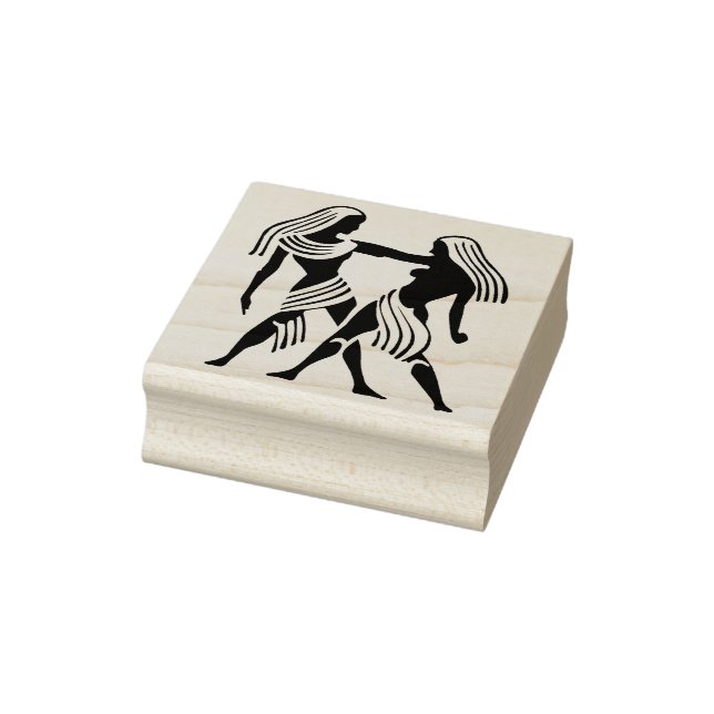 Gemini-Zwillinge zodiac Art Briefmarke Gummistempel (Stempel)