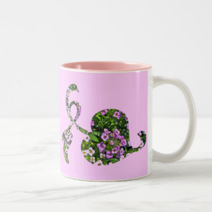 Gemischte Blume Gemusterte Tasse