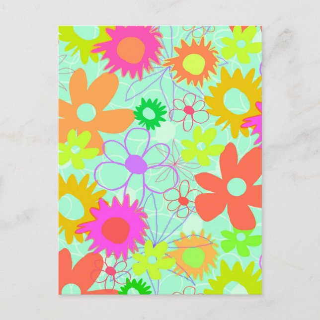 Gemischte Blume Postkarte (Vorderseite)