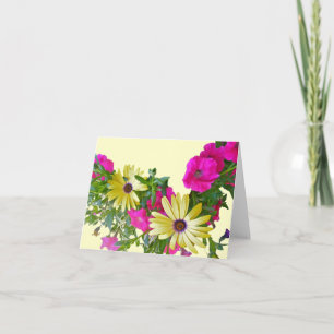 Gemischte Blumen-Marguerite Grußkarte Karte