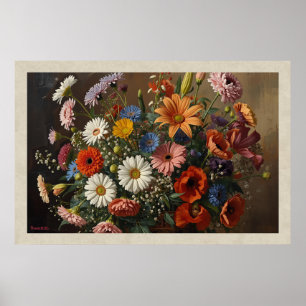 Gemischte Blumen Poster