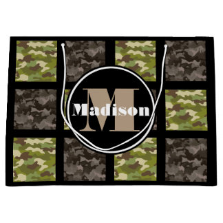 Gemischte Camouflage mit/Personalisierung Große Geschenktüte
