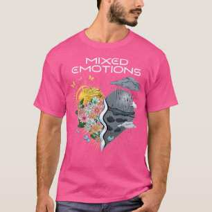 Gemischte Emotionen Herz Kunst Emotionale Ausdruck T-Shirt
