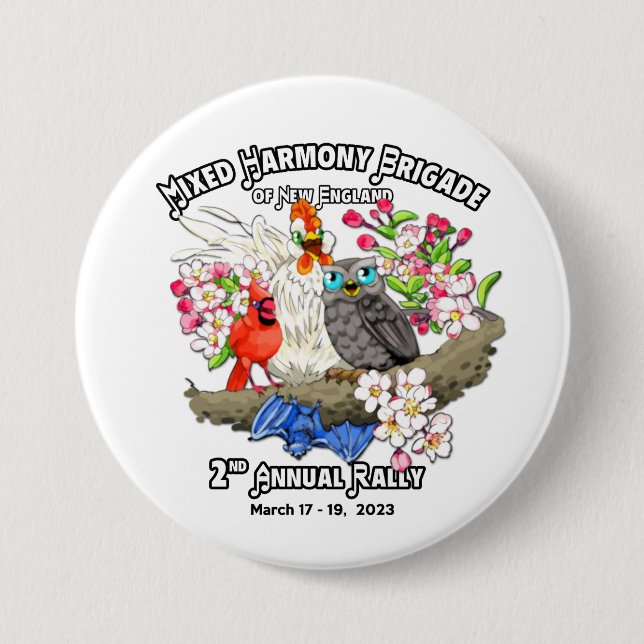 Gemischte Harmony Brigade of New England 2023 Button (Vorderseite)