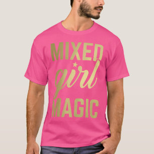 Gemischte Mädchen-Magie Süße Schwarze Biracial Meh T-Shirt