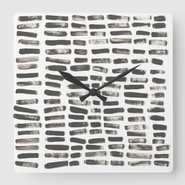 Gemischte Signale III Quadratische Wanduhr (Vorderseite)