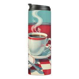 Gemischter Berry Pie, Eiscreme und Kaffee Thermosbecher