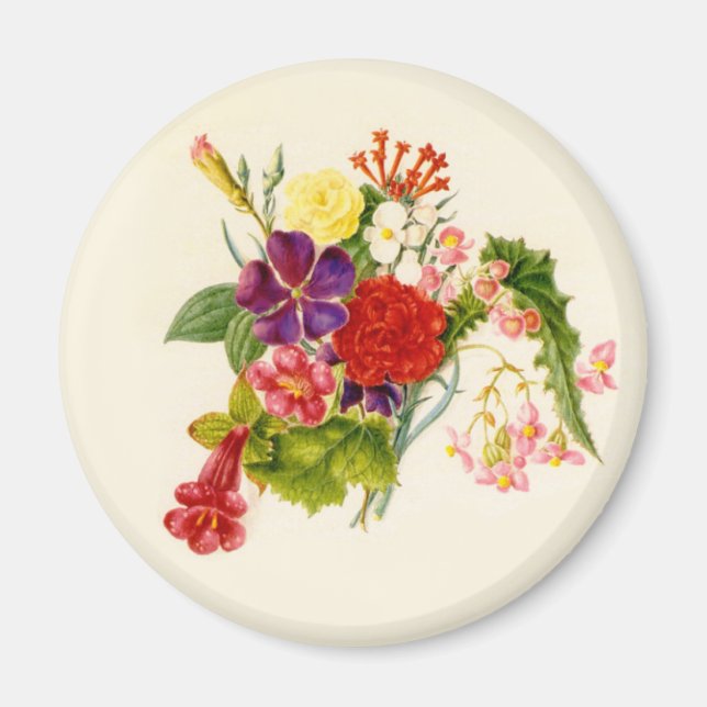 Gemischter Blumenstrauß Magnet (Vorne)
