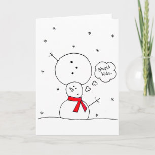 Gemischter oben Schneemann Feiertagskarte