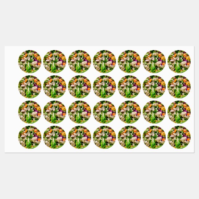Gemischter Salat Etiketten (Blatt)