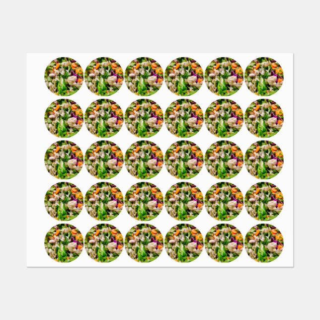 Gemischter Salat Etiketten (Blatt)