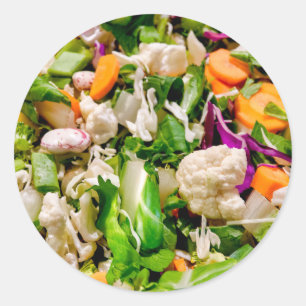 Gemischter Salat Runder Aufkleber
