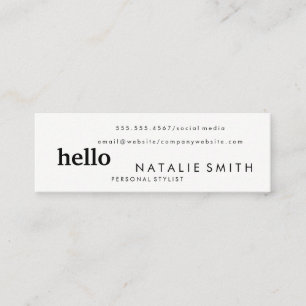 Gemischter Text Mini Visitenkarte