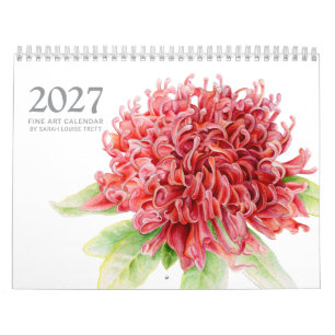 Gemischter Wildtier- und Blumenkunstkalender Kalender