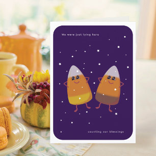 Gemischtes Candy Corn Duo "Segenszählung" Herbst Feiertagskarte