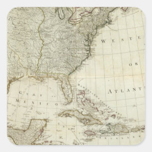 Gemischtes Nordamerika, Westindische Inseln Quadratischer Aufkleber