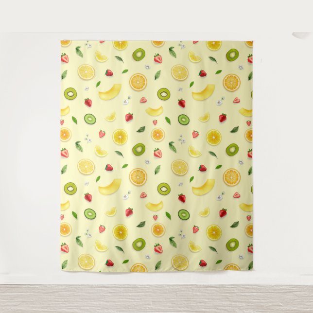 Gemischtes Obst 2 Wandteppich (Vorderseite)