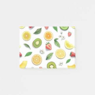 Gemischtes Obst 4 Post-it Klebezettel