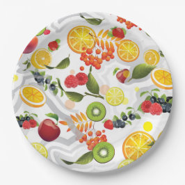 Gemischtes Obst 5 Pappteller