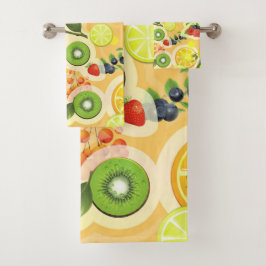 Gemischtes Obst 6 Badhandtuch Set