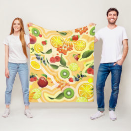 Gemischtes Obst 6 Fleecedecke