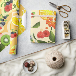 Gemischtes Obst 6 Geschenkpapier