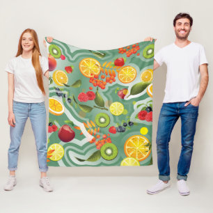 Gemischtes Obst 7 Fleecedecke