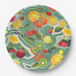 Gemischtes Obst 7 Pappteller