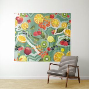 Gemischtes Obst 7 Wandteppich