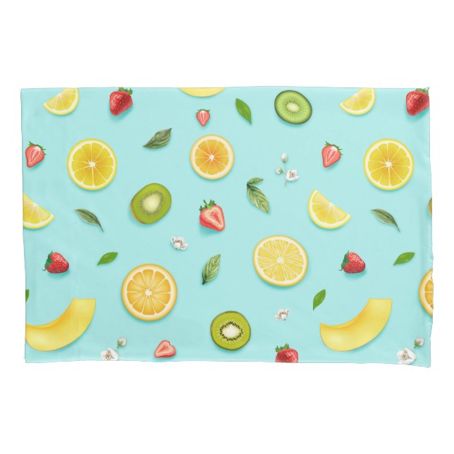 Gemischtes Obst Kissenbezug (Vorderseite-Links)