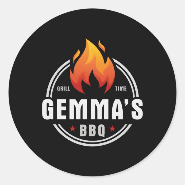 Gemmas Grillen Runder Aufkleber (Vorderseite)
