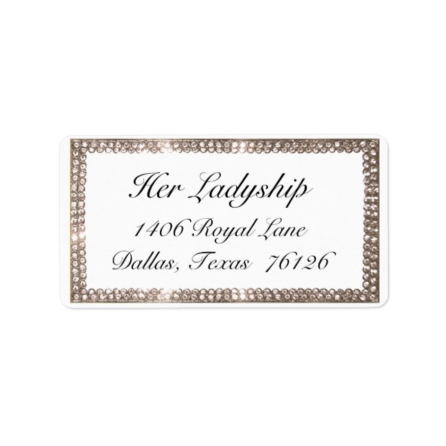 Gemme d'un Étiquette de adresse (Devant)