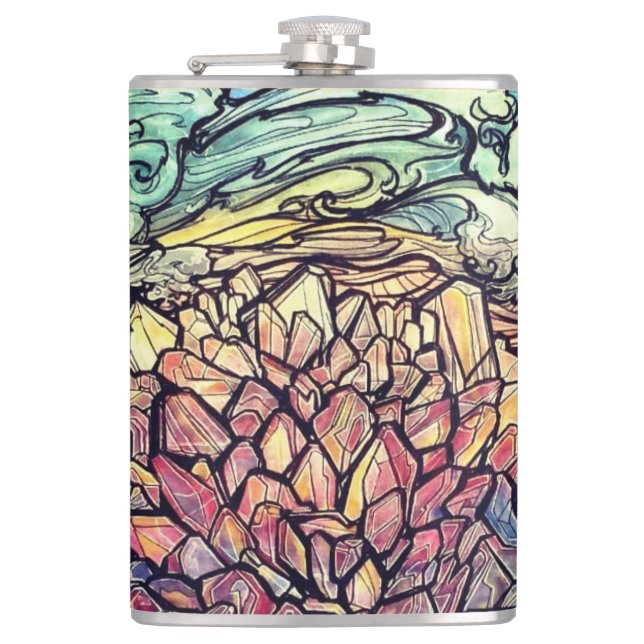 Gemmy Sunset - Flasche Flachmann (Vorderseite)