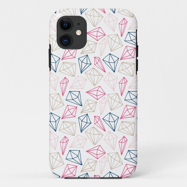 Gems Muster iPhone Case (Rückseite)